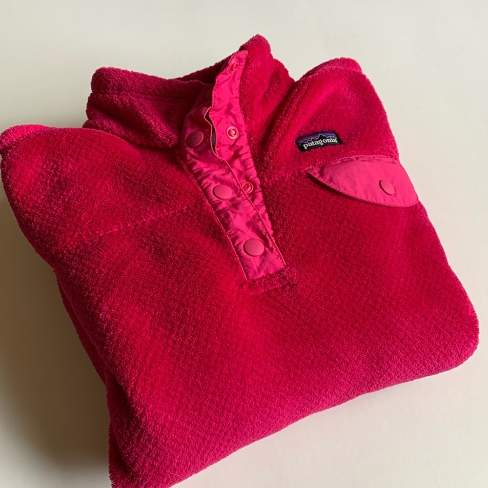 PATAGONIA Re-Tool Girls Pullover Sweater Fuschia Size XXL